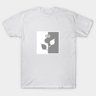 Flower, gray and white abstraction T-Shirt